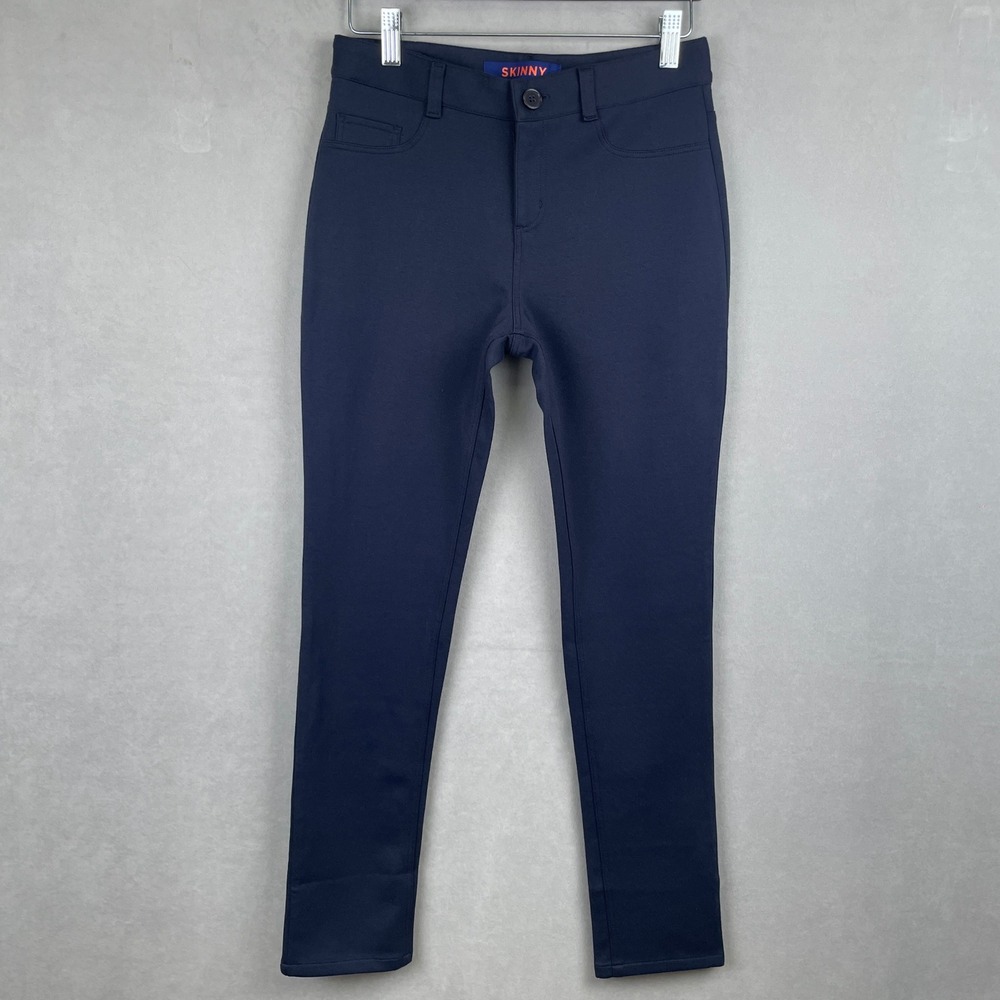 French Toast Girls Navy Blue Skinny School Uniform Pants Size 14 Stretch Cotton